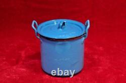 Enamel Storage Pot Old Vintage Antique Kitchenware Home Decor BB-77