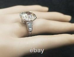 GIA 9.13ct Platinum Vintage engagement ring Round old euro cut Diamond VVS2