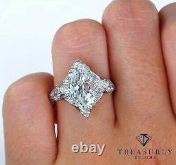Gia 3.78ct Antique Art Deco Old Marquise Diamond Engagement Wedding Ring Plat