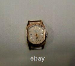 Gold watch Antique, vintage, old, rarity, retro, Soviet watch Slava, women, USSR