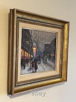 Jean Boyer Antique French Paris City Oil Painting Old Vintage Modern France 1965