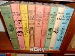 LOT old 10 Vintage antique set wizard of oz book collection Baum collection