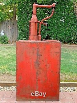 Large Antique Oil Pump The Phillips & Tank Co. Lubester Dispenser Vintage Old
