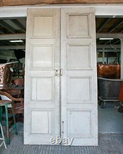 Large Vintage French Old Paint Shutters Chateau Doors