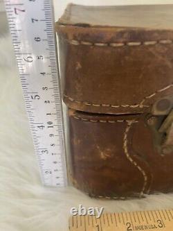 Leather Travel Suitcase Old Vintage Antique Rare Home Decor Collectible