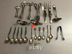 Misc Antique Vintage Silver plate/other Utensils. Old and ornate collectibles