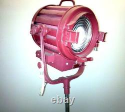 Mole Richardson, Vintage Film Studio Light. Industrial, Old Antique Lamp & Stand