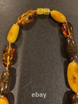 Natural Vintage Amber Beads Antique Baltic Old Necklace