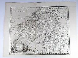 OLD ANTIQUE MAP NETHERLANDS and LOW COUNTRIES c1740's ENGRAVING by E BOWEN