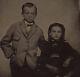 Old Vintage Antique Tintype Photo Of Handsome Young Boy & Girl Brother & Sister