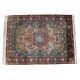 Old Vintage Silk Middle Eastern Rug Carpet 88 X 59 1/2 Flowers Deer Medallion