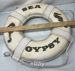Old 19 Vintage Nautical Ships Life Bouy w Sea Gypsy Script