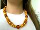 Old Amber Necklace Vintage Antique Baltic Egg Yolk Butterscotch Beads 59,9g 8s
