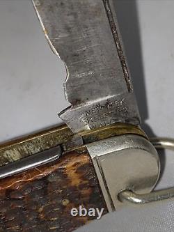 Old Antique Vintage New York Knife Co Buffalo Bill Scout