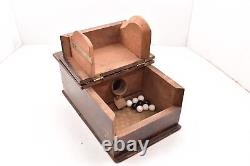 Old Antique Vintage Wood Masonic Ballot Voting Box wood marbles Fraternal