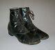 Old Antique Vtg 1900s Mens Edwardian / Victorian Leather Shoes Boots Size 8 Nice