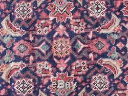 Old Hand Made Traditional Vintage Rugs Oriental Wool Blue Large Carpet 403x279cm