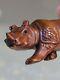 Old Japanese Boxwood Netsuke Rhino Signed