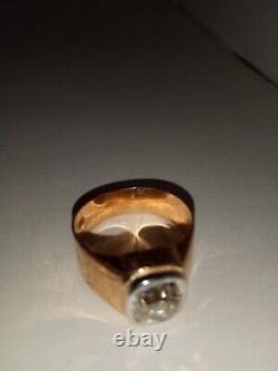 Old Mine Brilliant 3.02 Carat Antique Diamond Men's-Unisex Victorian Ring