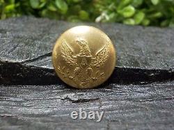 Old Rare Vintage Antique Civil War Relic Eagle Artillery Coat Button Loaded Gold