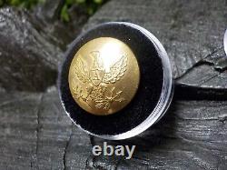 Old Rare Vintage Antique Civil War Relic Eagle Artillery Coat Button Loaded Gold