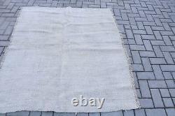 Old Rug, Wool Rug, Turkish Rug, Vintage Rug, Oushak Rug, 5.3x4.5 ft Accent Rug