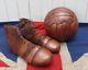 Old School Antique Vintage Style Hand Leather Football Soccer Ball & Boots