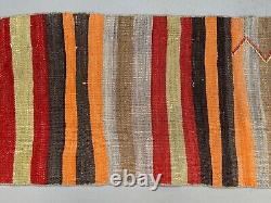 Old Turkish narrow Kilim Runner 340x50 cm shabby chic, vintage kelim