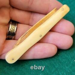 Old Vintage Antique All Bone Slipjoint Folding Pocket Knife