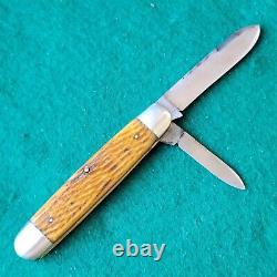 Old Vintage Antique CF Wolfertz Bone Stag Jumbo Jack Folding Pocket Knife