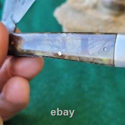 Old Vintage Antique Curtin Clark Fancy Swayback Jack Folding Pocket Knife
