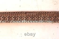 Old Vintage Antique Floral Carving Wall Hanging Panel Home Wall Decorative BW-71