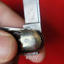 Old Vintage Antique German Worm Groove Bone Scout Utility Pocket Knife