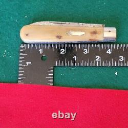Old Vintage Antique Herder Germany Bone Stag Jumbo Jack Pocket Knife