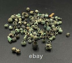 Old Vintage Antique Jewelry Necklace Bronze Beads Lot Ancient Historic Cultures
