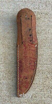 Old Vintage Antique MARBLE'S Woodcraft Hunting Skinning Fishing Knife with Sheath