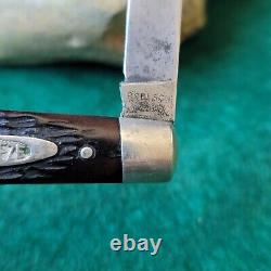 Old Vintage Antique Robeson Pocketeze 623777 Bone Stag Congress Pen Pocket Knife