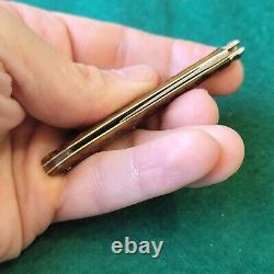 Old Vintage Antique Simmons Keen Kutter Bone Stag Quill Pen Fob Pocket Knife