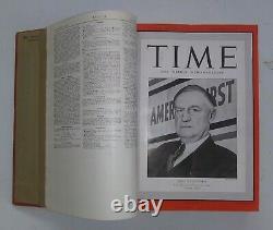 Old Vintage Antique Time Magazine Lot Bound Oct. Dec. 1941 Wwii Petty Cover