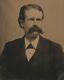 Old Vintage Antique Tintype Photo Handsome Young Man With Large Handlebar Mustache