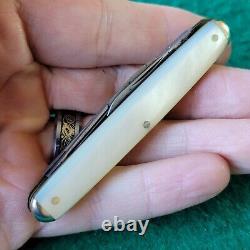 Old Vintage Antique Western States 4 Blade Pearl Pen Folding Pocket Knife