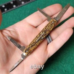 Old Vintage Antique Wostenholm IXL Sheffield Stag 4 Blade Pen Pocket Knife