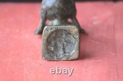 Old Vintage Brass Deep Lady Statue Antique Rare Home Decor Collectible H-10