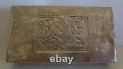 Old Vintage Hand Made 800 Silver Box Inscribed Come To Chiang-mai Thailand