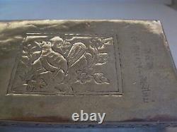 Old Vintage Hand Made 800 Silver Box Inscribed Come To Chiang-mai Thailand