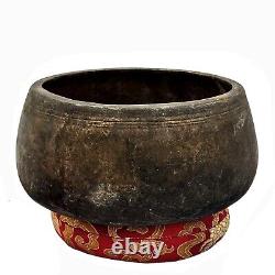 Old Vintage Handmade Antique Mani Yoga Singing Bowl Tibetan Mallet Sound Therapy