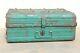 Old Vintage Iron Trunk Box Antique Indian Storage Home Decor Collectible