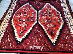 Old Vintage Large Handmade Woven Rug Probably From Middle East 100 x 51