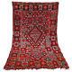 Old Vintage Moroccan Handmade Boujad Boujaad Beni Ourain Carpet Rug 6.6 X 9.6 Ft