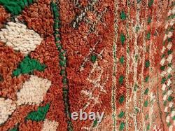 Old Vintage Moroccan Handmade Boujad Boujaad Rug Berber Wool Rug 10'5 x 6